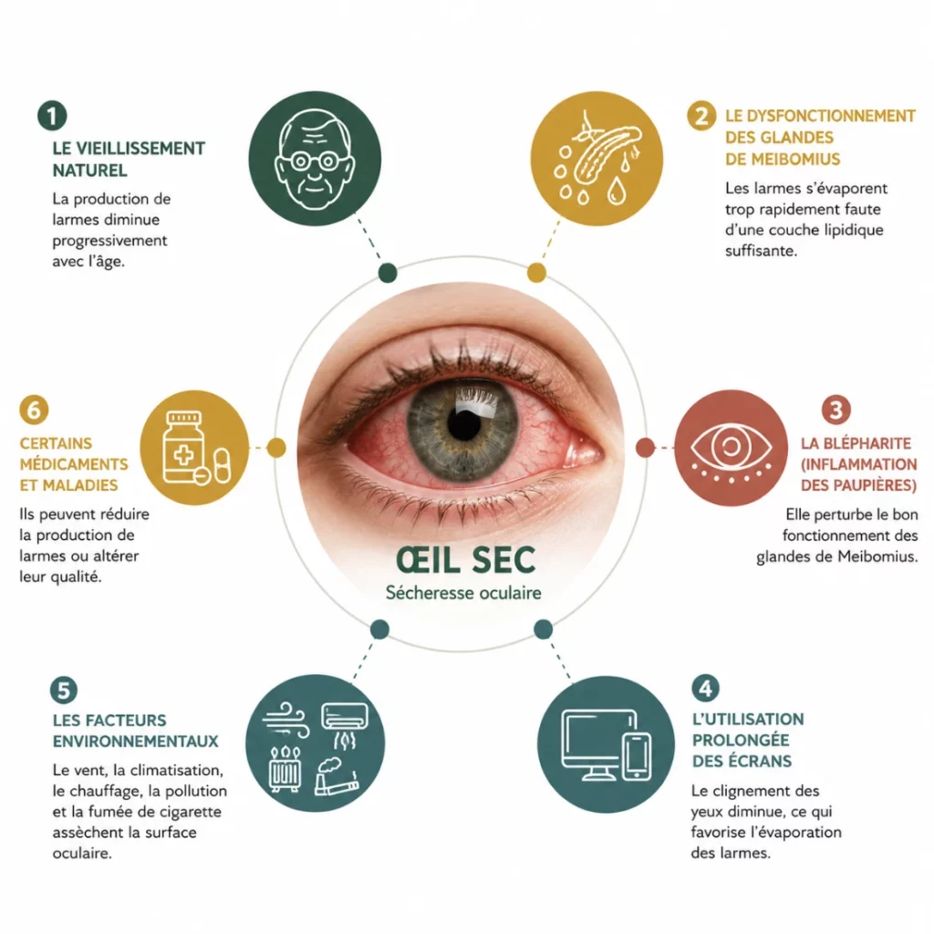 Infographie sécheresse oculaire
